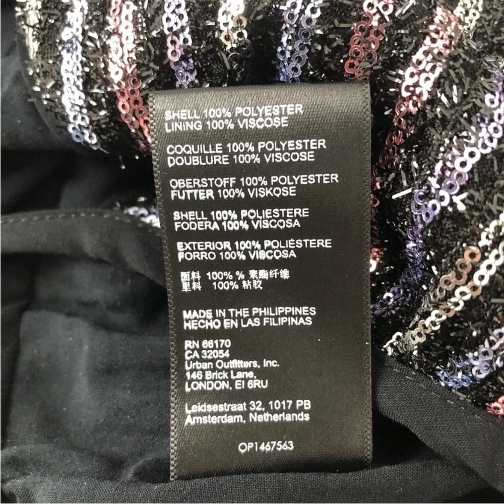 NWT Anthropologie Disco Halter Jumpsuit 8 $180 HTF Black Sequined Sleeveless - Picture 6 of 6
